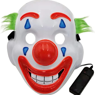 Joker Clown Đèn LED phát sáng Halloween Mặt nạ mặt nạ cho đạo cụ tiệc cosplay