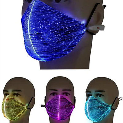 Đèn LED phát sáng Mặt nạ Rave Nhiều màu Sáng nhấp nháy vào ban đêm