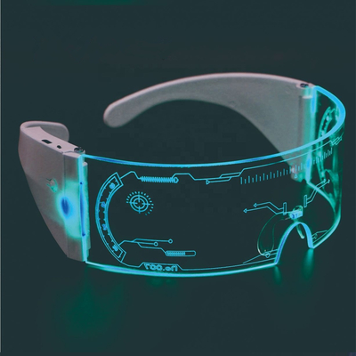 Futuristic Luminous LED Glasses 7 Colors Light Up USB Rechargeable For Adults