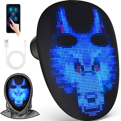 Mặt nạ kỹ thuật số LED biến đổi khuôn mặt Video ảnh Gif có thể lập trình