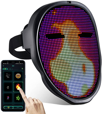 Mặt nạ LED Bluetooth bằng nhựa ABS Điều khiển ứng dụng tự chỉnh sửa văn bản và hình ảnh