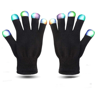 Đầu ngón tay tối Găng tay ánh sáng LED phát sáng cho tiệc Giáng sinh Rave