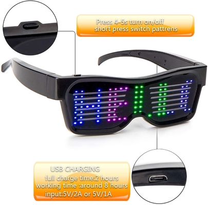 USB Kính Led có thể lập trình có thể sạc lại Văn bản Graffiti Hoạt hình Âm nhạc Chế độ nhịp điệu