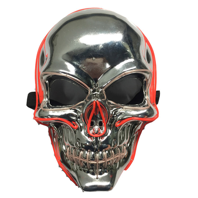 Halloween Scary Skeleton Light Up Full Face Mask Phát sáng trong bóng tối Người lớn Vàng