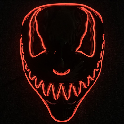 Mặt nạ phát sáng đáng sợ của Venom Halloween với 3 chế độ chiếu sáng Neon EL Wire