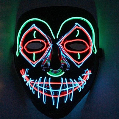 Mặt nạ Halloween LED nhiều màu Phát sáng đáng sợ trong bóng tối