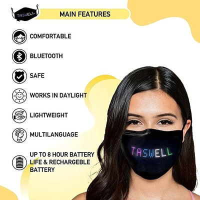 Light Up Phát sáng Rave LED Party Face Mask có thể lập trình được