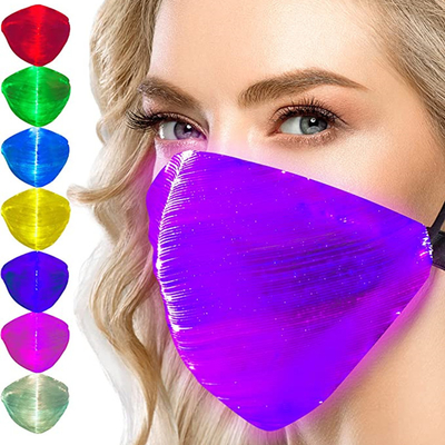Mặt nạ LED có thể lập trình sợi quang 7 Màu ánh sáng 5 Chế độ nhấp nháy