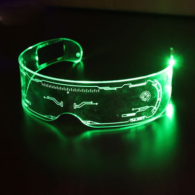 Kính che nắng Cyberpunk LED với 7 màu và 3 chế độ Acrylic tương lai