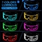 Cyberpunk Light Up Visor Glasses LED có thể sạc lại Phong cách tương lai