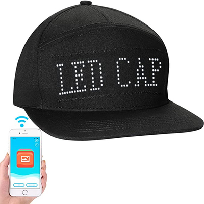 Mũ hiển thị đèn LED Bluetooth có thể lập trình được Mũ mát có thể chỉnh sửa