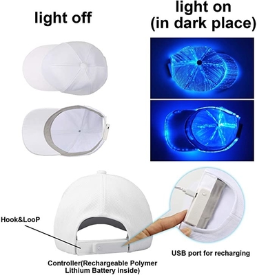 Đèn phát sáng phát sáng Mũ bóng chày LED trắng với 7 màu
