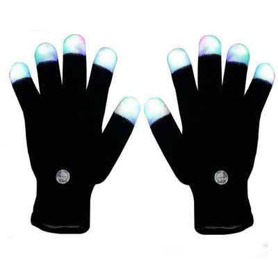 Đầu ngón tay phát sáng LED Găng tay cầm tay Màu RGB 6 chế độ nhấp nháy cho người lớn