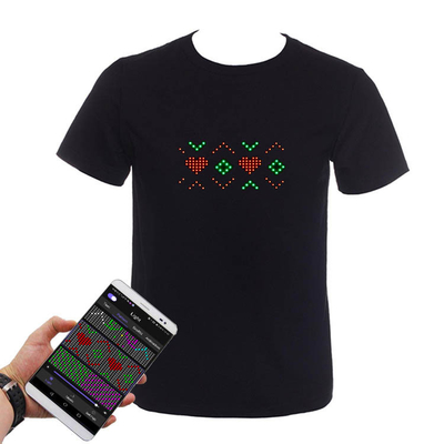 Bluetooth Smart LED Lighting T Shirt Điều khiển ứng dụng di động Từ có thể điều chỉnh
