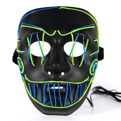 Cross Stitch Joker Halloween Led Face Mask cho bữa tiệc Coplay Sáng lên trong bóng tối