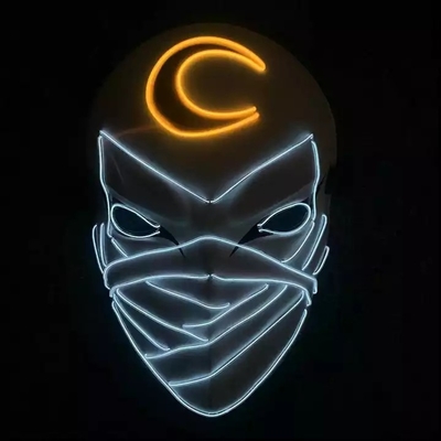 Moon Knight Halloween Light Up Led Mask Chất liệu PVC phát sáng trong bóng tối