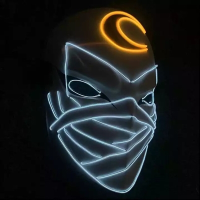 Moon Knight Halloween Light Up Led Mask Chất liệu PVC phát sáng trong bóng tối