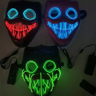Bobby Light Up Halloween LED Face Mask Chất liệu PVC cho bữa tiệc cosplay