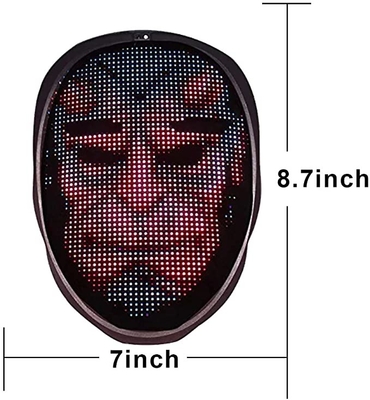 Mặt nạ đèn LED Bluetooth có thể lập trình cho trang phục Cosplay Party Masquerade
