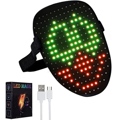 Mặt nạ tiệc LED Halloween với mặt nạ biến đổi khuôn mặt có đèn LED cảm biến cử chỉ