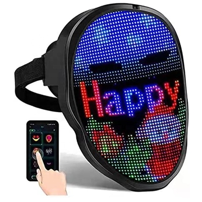 APP Control Party LED Mask USB Có thể sạc lại Hình ảnh DIY Hình ảnh cho Halloween Cosplay