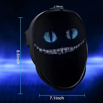 Khuôn mặt tùy chỉnh Mặt nạ LED Bluetooth Điều khiển ứng dụng DIY cho bữa tiệc hóa trang Halloween