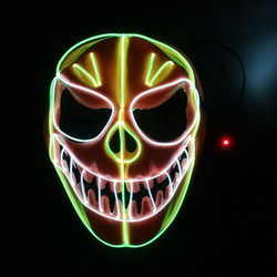 Halloween Pumpkin Mặt nạ dây EL linh hoạt Mặt nạ phát sáng LED Neon Holiday Lighting