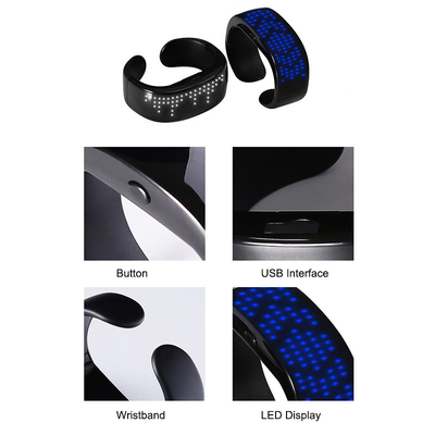 Điều khiển từ xa Bluetooth Vòng đeo tay LED ứng dụng Mẫu văn bản lập trình