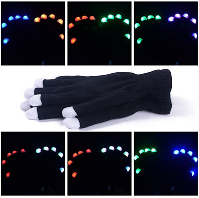 Đầu ngón tay tối Găng tay ánh sáng LED phát sáng cho tiệc Giáng sinh Rave